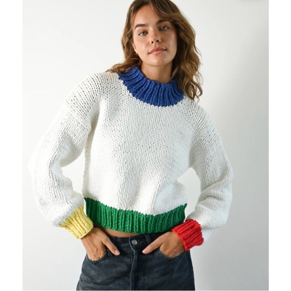 Yellow The Label Chunky Color Knit Sweater - Picture 8 of 8